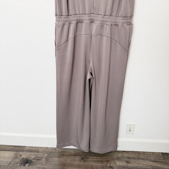 [Sarin Mathews] Coffee Gray Air Essentials Sleeveless Wide Leg Jumpsuit Size XXL - Picture 7 of 12